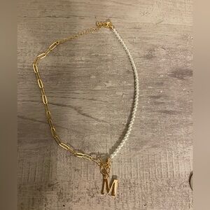 M Initial Necklace